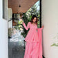 Sunita pink peplum Sarara suit Set