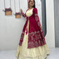 Traditional Crop Top with Shrug Lehenga With Color