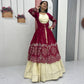 Traditional Crop Top with Shrug Lehenga With Color