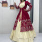 Traditional Crop Top with Shrug Lehenga With Color