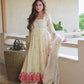 Traditional Cream Anarkali Suit Set