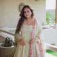 Traditional Cream Anarkali Suit Set
