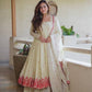 Traditional Cream Anarkali Suit Set