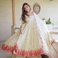 Traditional Cream Anarkali Suit Set