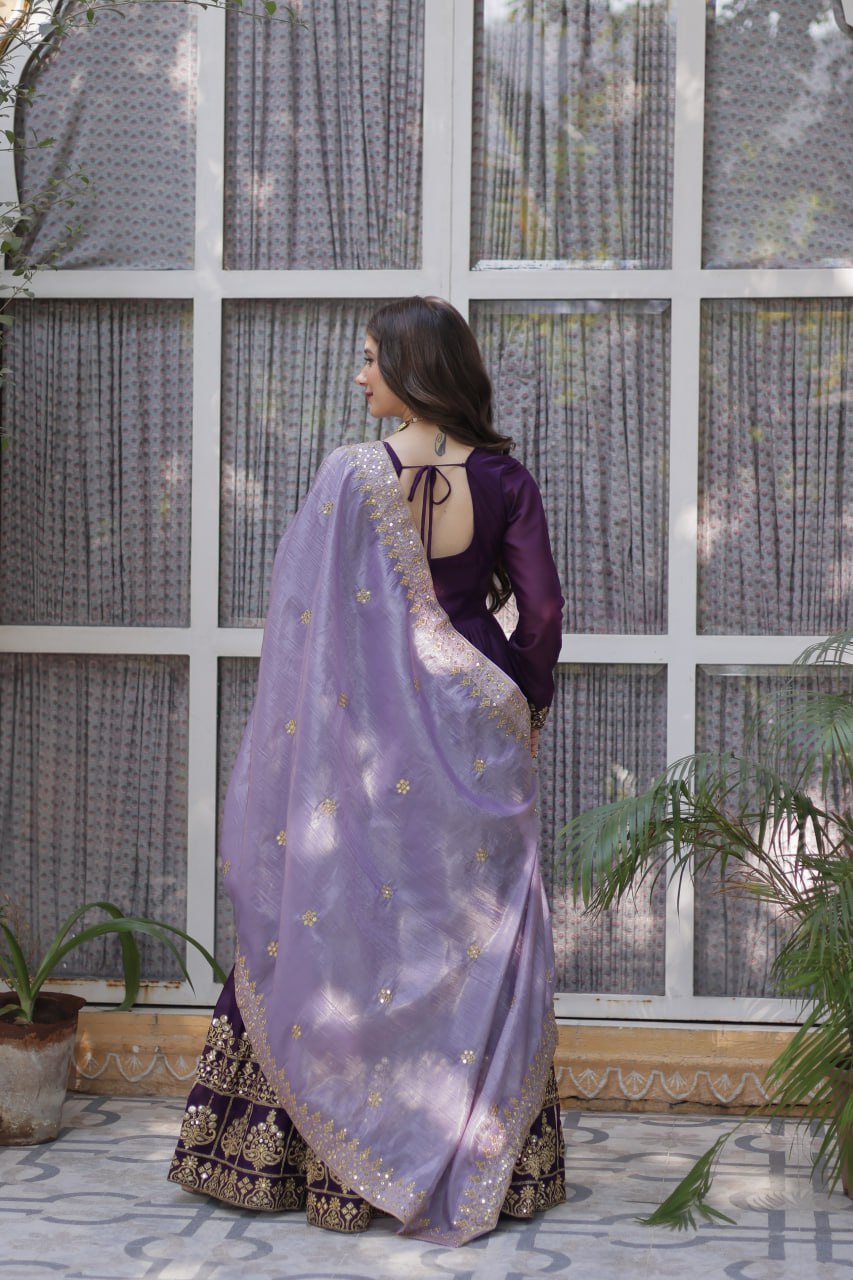 Minakshi Designer Embroidered Zari Sequins Work Gown