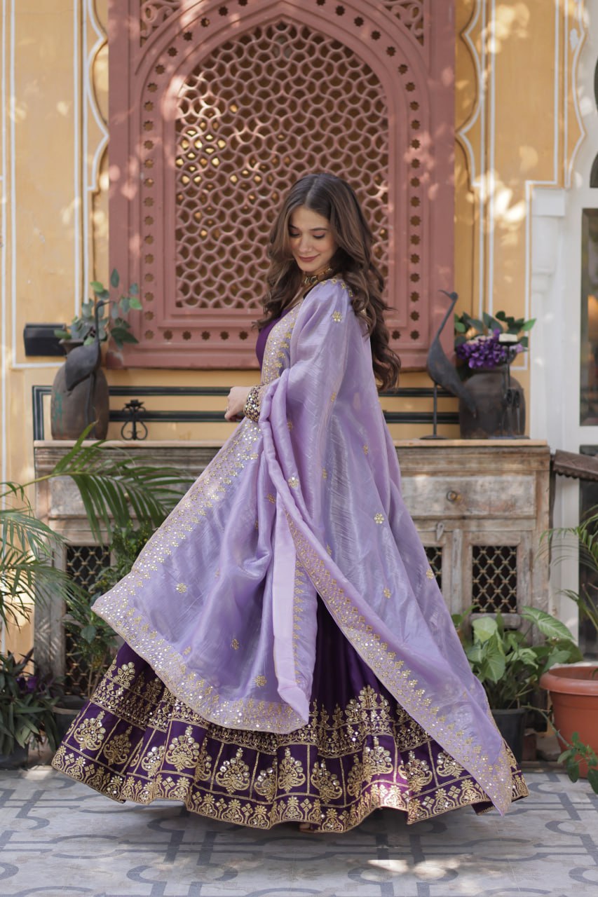 Minakshi Designer Embroidered Zari Sequins Work Gown