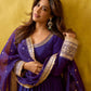 Gopi's' Purple Anarkali Premium Suit Set