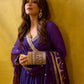 Gopi's' Purple Anarkali Premium Suit Set