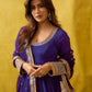 Gopi's' Purple Anarkali Premium Suit Set