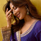 Gopi's' Purple Anarkali Premium Suit Set