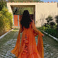 MARIGOLD ORANGE GEORGETTE SUIT SET
