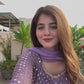 PURPLE COLOUR   GOWN SUIT SET