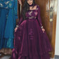 Wine Colour  Lehenga With Peplum Set