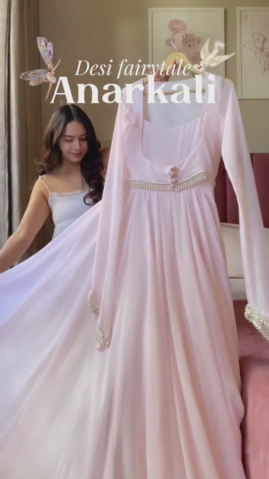 Baby Pink Fairytale Traditional Anarkali Suit