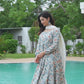 MALTI COLOURED  ANARKALI PANT AND DUPATTA SUIT SET