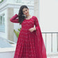 MAROON COLOURED ANARKALI SUIT SET
