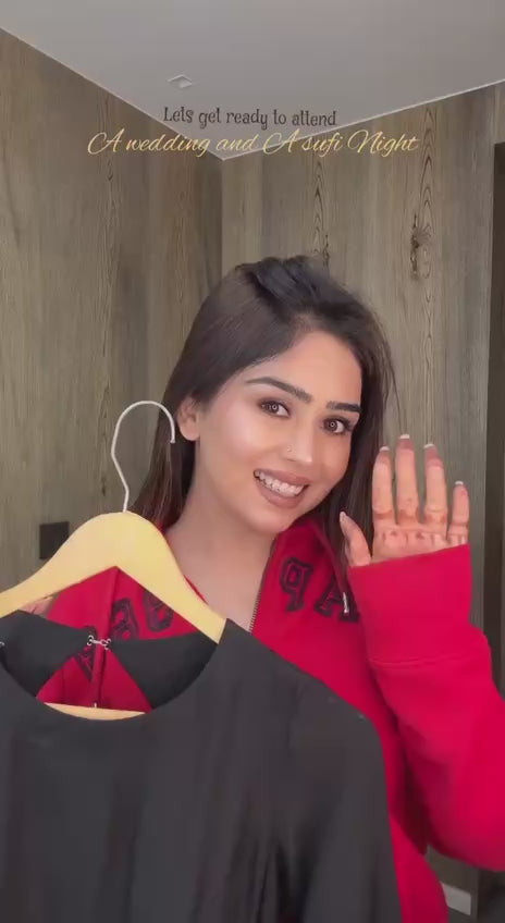 Tani'S Black Colour Trending Suit Set