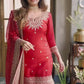 Siriwali`s Red Colour  Sarara Suit Set