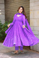 PURPLE GEORGETTE EMBROIDERED SUIT SET TD-107