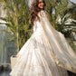 White Colored Sequins Work Gown pent and duptta suit set TD-128
