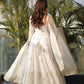 White Colored Sequins Work Gown pent and duptta suit set TD-128