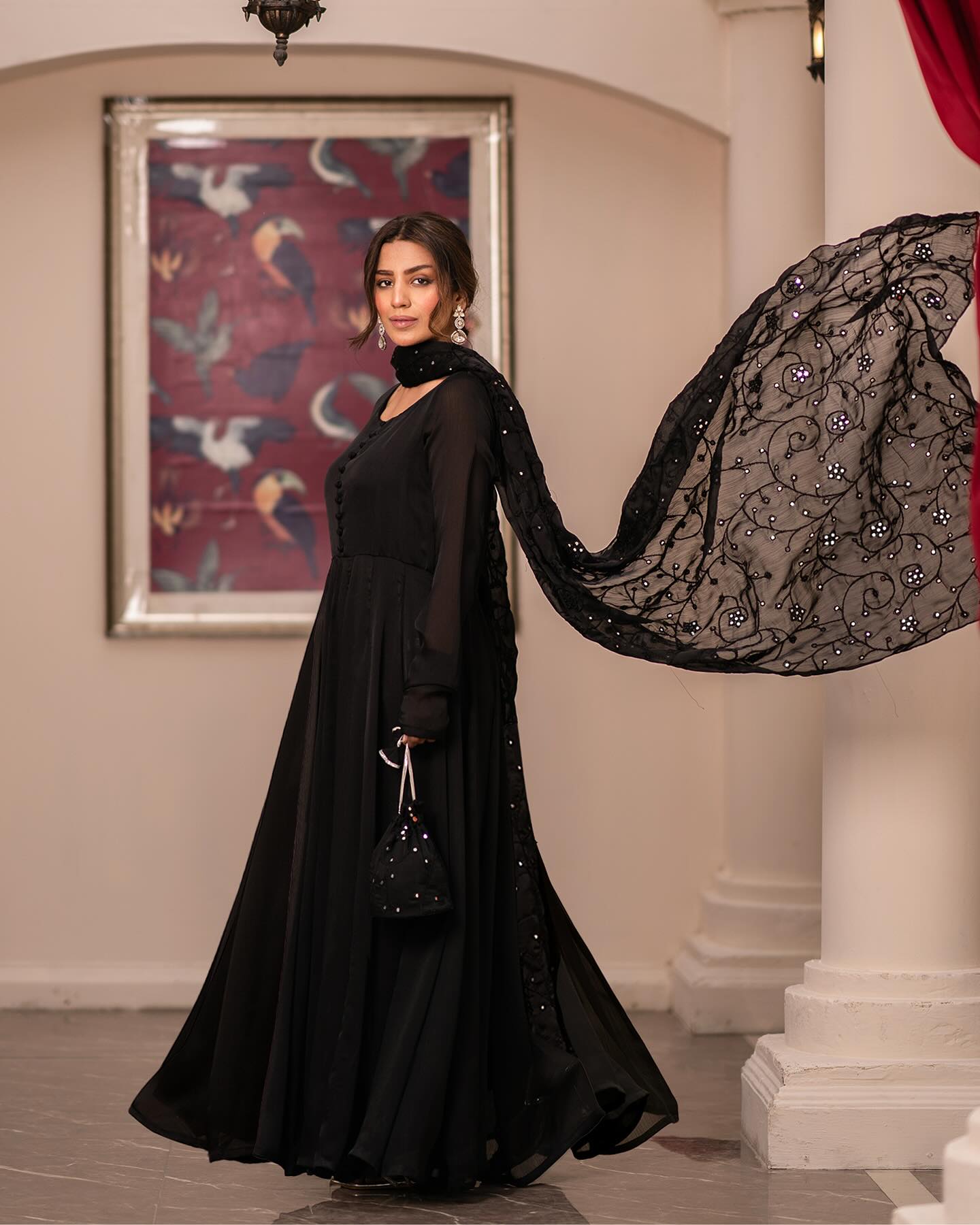 BLACK COLOUR READYMADE SUIT SET