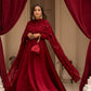 MAROON COLOUR  READYMADE ANARAKALI SUIT SET
