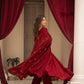 MAROON COLOUR  READYMADE ANARAKALI SUIT SET