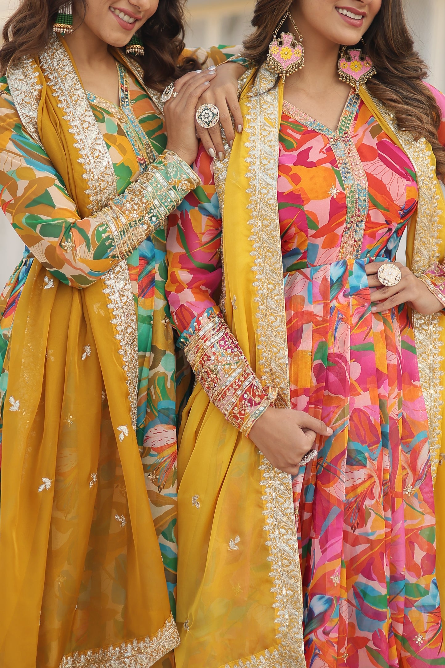 *Faux Georgette With digital print Anarkali Suit TD-129