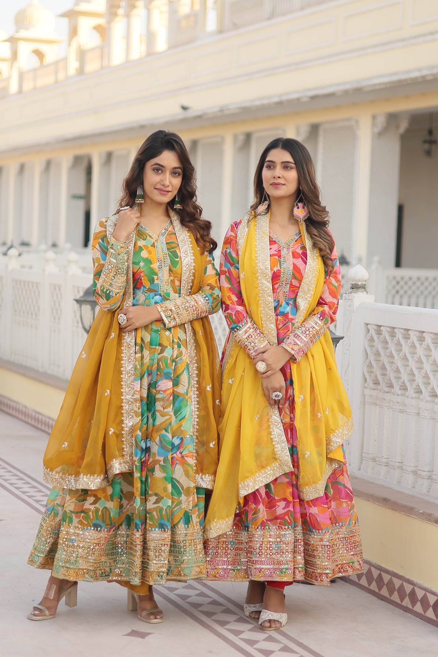 *Faux Georgette With digital print Anarkali Suit TD-129