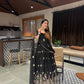 BLACK COLOR PREMIUM EMBROIDERED SUIT SET TD-374