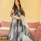 HEERAT BLACK AND GREY ORGANZA SUIT SET