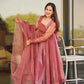 SALMON ORGANZA SUIT SET 1
