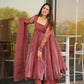 SALMON ORGANZA SUIT SET 1