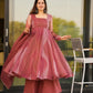 SALMON ORGANZA SUIT SET 1