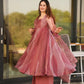 SALMON ORGANZA SUIT SET 1
