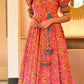 WESTERN STYLE SLEEVE PREMIUM READYMADE KALAMKARI DESIGNER GOWN 13D03