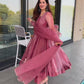 SALMON ORGANZA SUIT SET 1