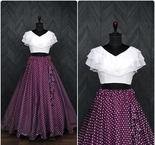 Designer Digital Printed Readymade Lehenga choli Set   WL-7013 WINE
