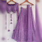 Purple Colour Embroidered Attractive Party Wear Silk Lehenga choli WL 170